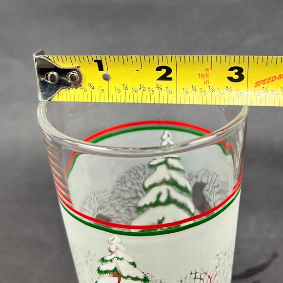 Vtg Kig Winter Wonderland Christmas Holiday Highball Tumbler Glassware Indonesia - Picture 14 of 14